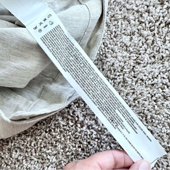 NWT Revolve SOVERE Natural Straight Leg Linen Pants in Beige Size Medium - Picture 11 of 11